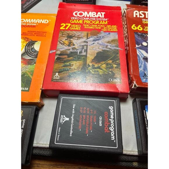 6 Atari 2600 Battle Space Arcade Games Cartriges and Boxes - Picture 3 of 7